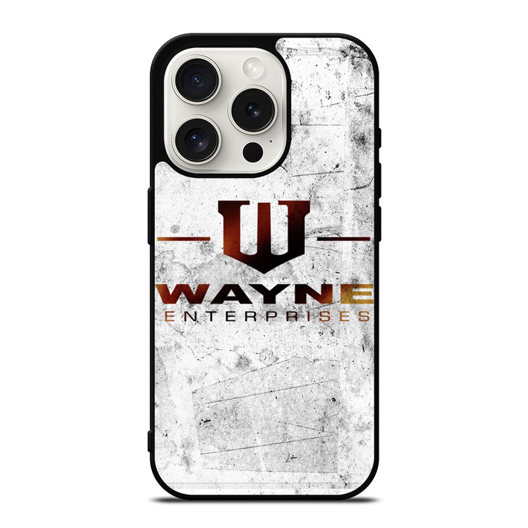 WAYNE ENTERPRISES WHITE LOGO iPhone 15 Pro Case Cover