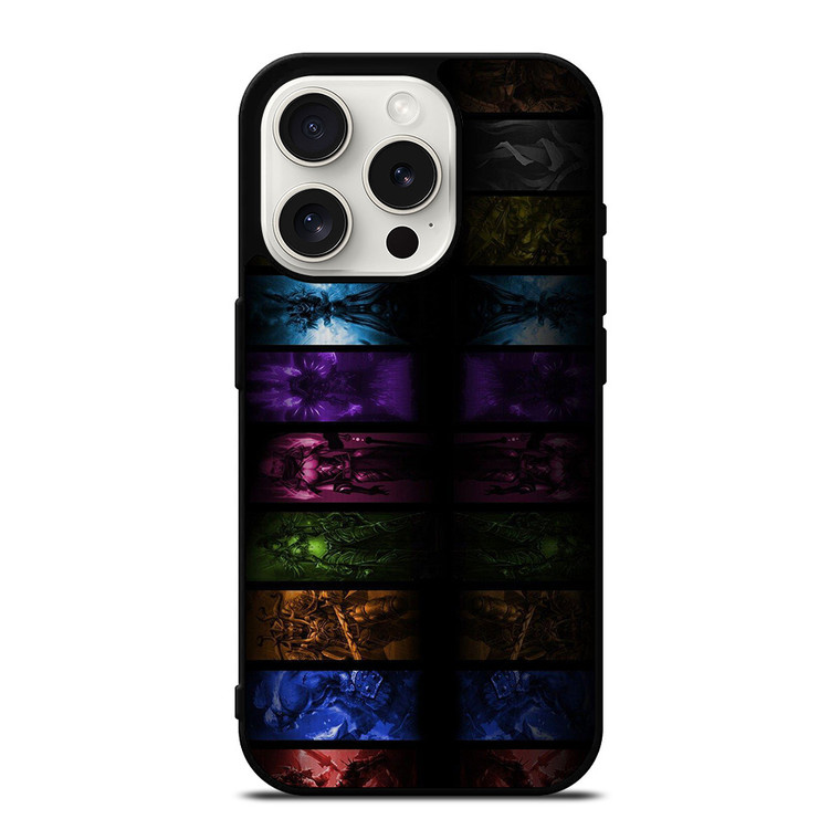 WORLD OF WARCRAFT HERO COLLAGE iPhone 15 Pro Case Cover WORLD OF WARCRAFT HERO COLLAGE iPhone 15 Pro Case Cover