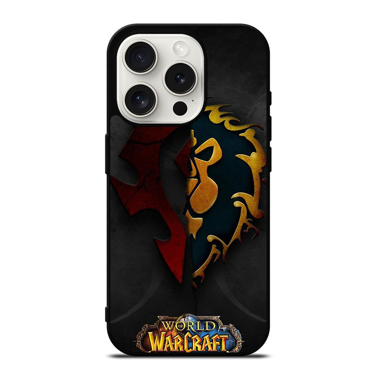 WORLD OF WARCRAFT HORDE ALLIANCE LOGO iPhone 15 Pro Case Cover