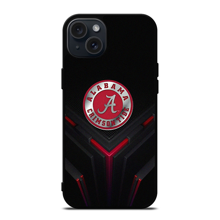 ALABAMA CRIMSON TIDE METAL BADGE iPhone 15 Plus Case Cover