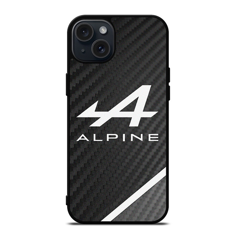 ALPINE AUTOMOBILES LOGO CARBON iPhone 15 Plus Case Cover