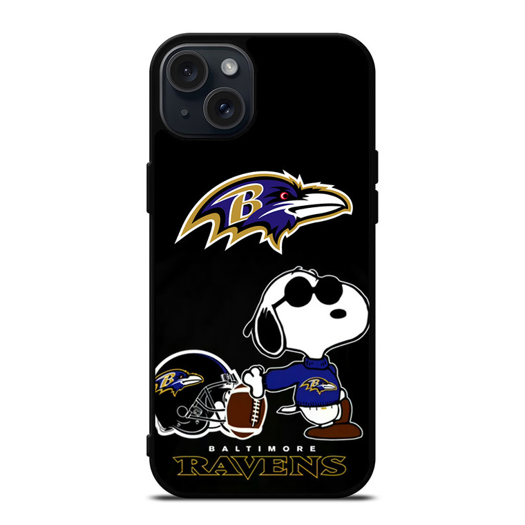 BALTIMORE RAVENS SNOOPY iPhone 15 Plus Case Cover