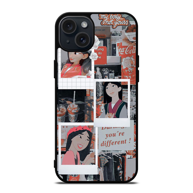 DISNEY PRINCESS MULAN AESTHETIC COLLAGE iPhone 15 Plus Case Cover