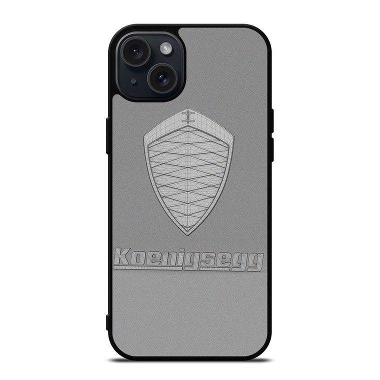 KOENIGSEGG GREY LOGO  iPhone 15 Plus Case Cover