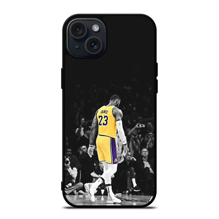 LEBRON JAMES LA LAKERS BLACK WHITE  iPhone 15 Plus Case Cover