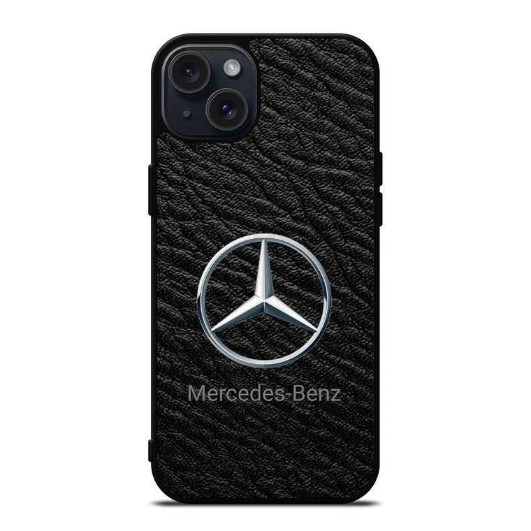 MERCEDES BENZ LEATHER EMBLEM  iPhone 15 Plus Case Cover