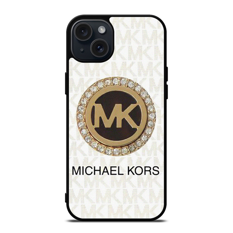 MICHAEL KORS MK DIAMOND LOGO  iPhone 15 Plus Case Cover MICHAEL KORS MK DIAMOND LOGO  iPhone 15 Plus Case Cover