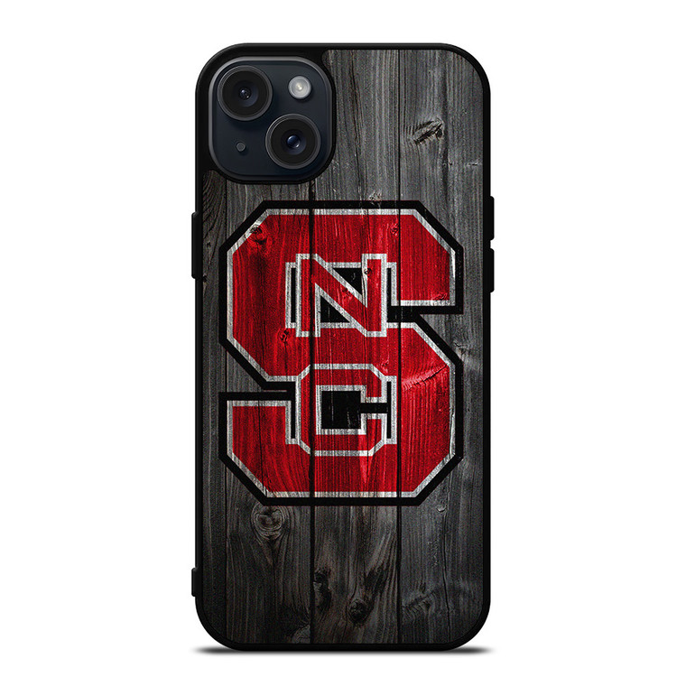 NC STATE WOLFPACK FOOTBALL WOOD LOGO  iPhone 15 Plus Case Cover NC STATE WOLFPACK FOOTBALL WOOD LOGO  iPhone 15 Plus Case Cover