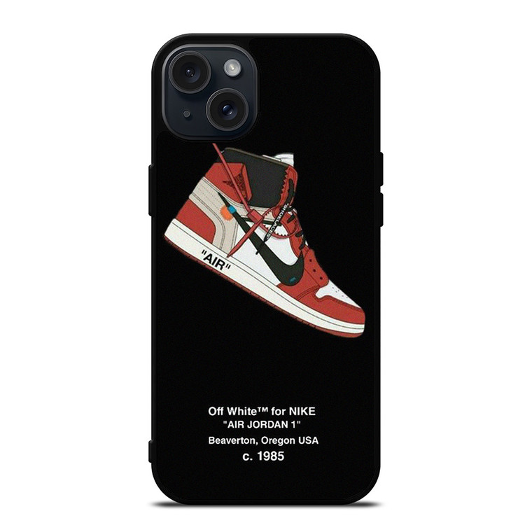 NIKE AIR JORDAN 1 OFF WHITE  iPhone 15 Plus Case Cover