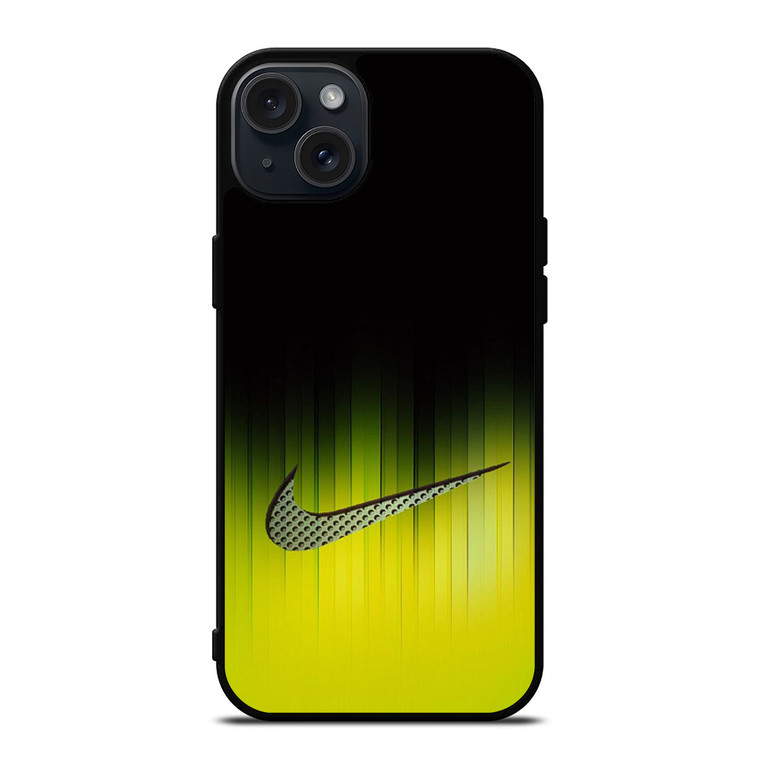 NIKE YELLOW BLACK LOGO  iPhone 15 Plus Case Cover