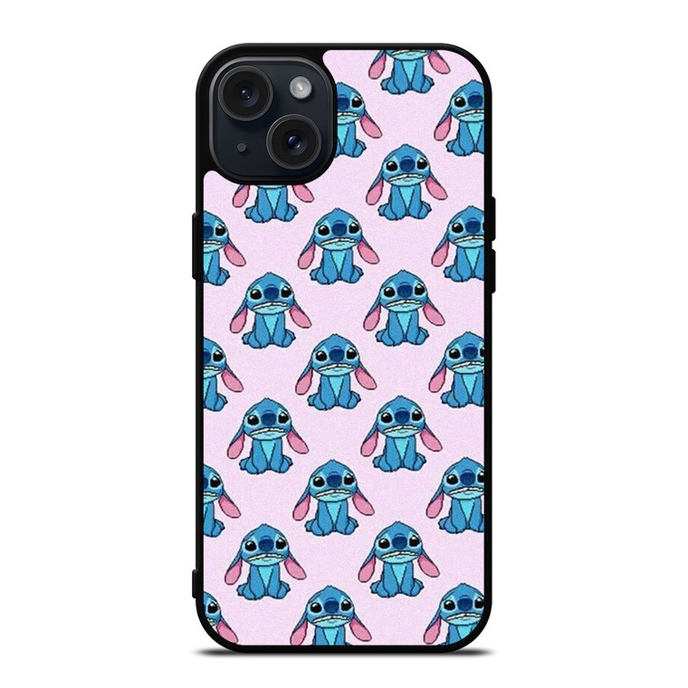 STITCH CARTOON PINK PATTERN  iPhone 15 Plus Case Cover