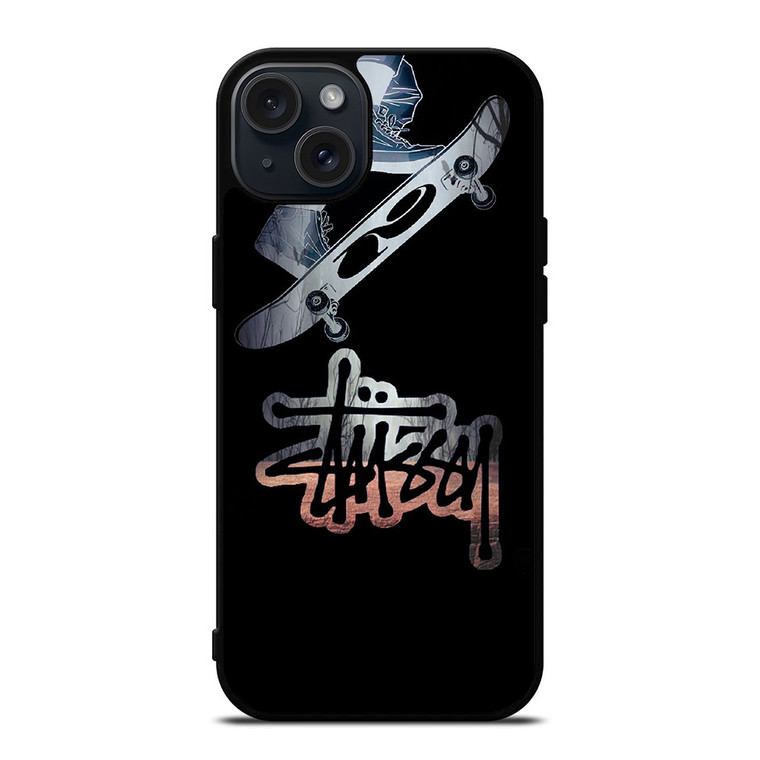 STUSSY SKATEBOARD LOGO  iPhone 15 Plus Case Cover STUSSY SKATEBOARD LOGO  iPhone 15 Plus Case Cover