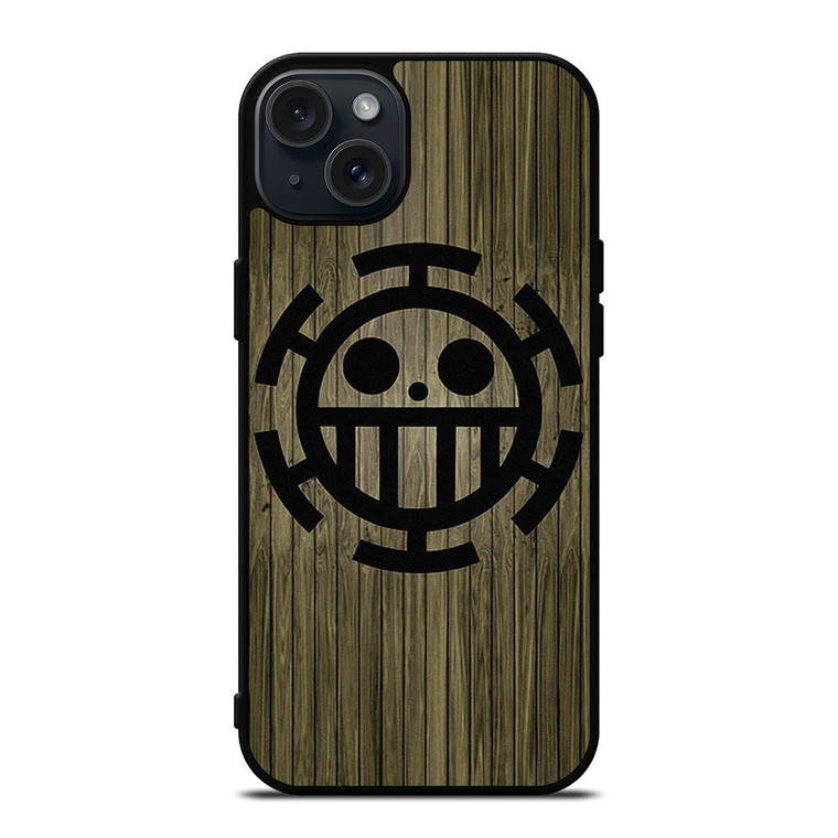 TRAFALGAR LAW ONE PIECE WOOD SYMBOL  iPhone 15 Plus Case Cover