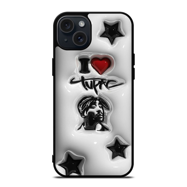 TUPAC SHAKUR RAPPER PLASTIC ART  iPhone 15 Plus Case Cover