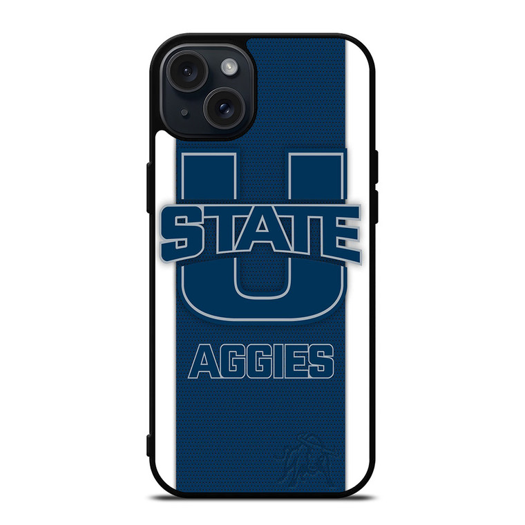 UTAH STATE AGGIES CARBON LOGO  iPhone 15 Plus Case Cover