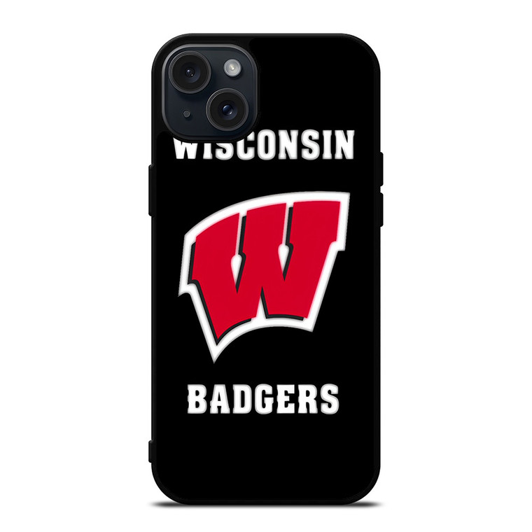 WISCONSIN BADGERS LOGO  iPhone 15 Plus Case Cover WISCONSIN BADGERS LOGO  iPhone 15 Plus Case Cover