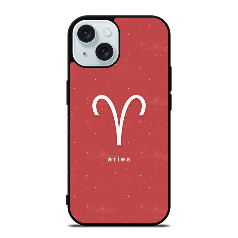 ARIES ZODIAC SIGN PINK iPhone 15 Case Cover