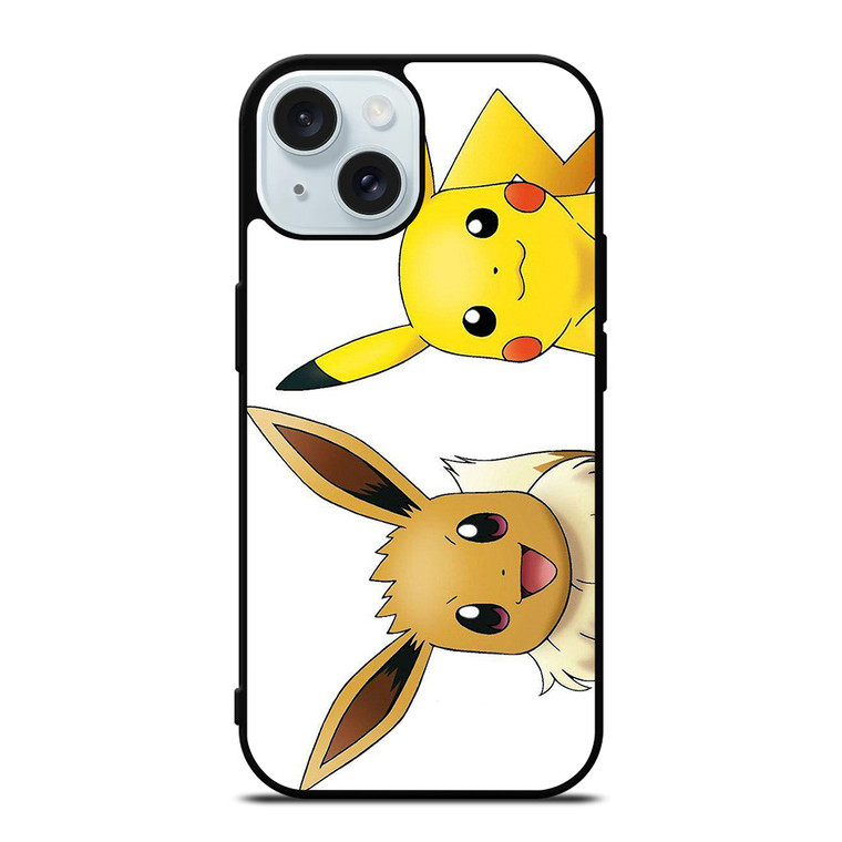 EEVEE PIKACHU POKEMON ANIME iPhone 15 Case Cover