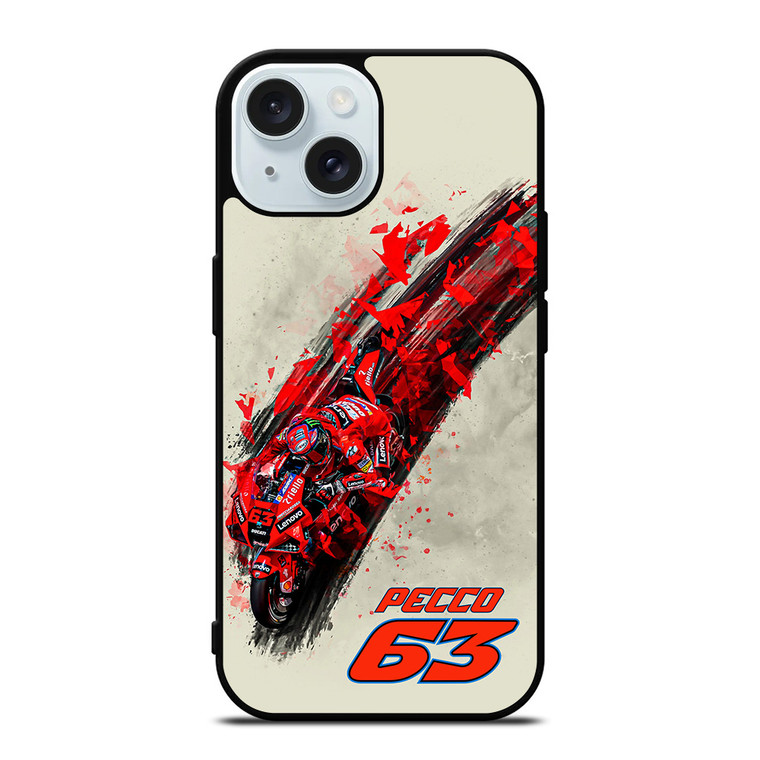 FRANCESCO BAGNAIA PECCO 63 MOTO GP iPhone 15 Case Cover