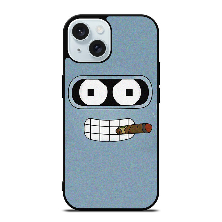 FUTURAMA BENDER SMOKING CIGARETES iPhone 15 Case Cover