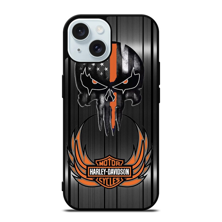 HARLEY DAVIDSON THE PUNISHER METAL iPhone 15 Case Cover