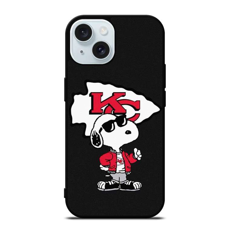 KANSAS CITY CHIEFS NFL FOOTBALL SNOOPY iPhone 15 Case Cover