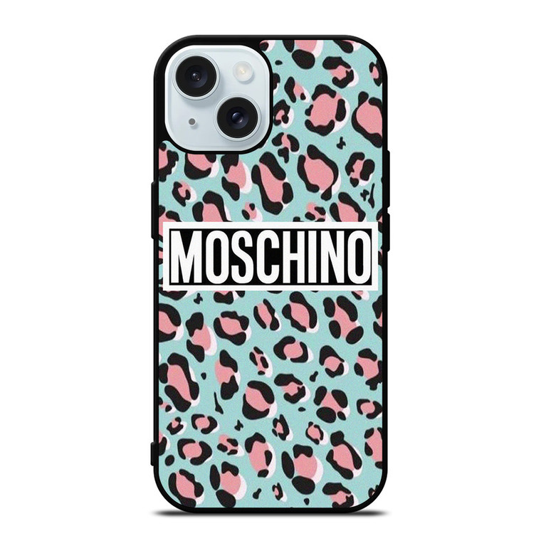 MOSCHINO LEOPARD SKIN iPhone 15 Case Cover MOSCHINO LEOPARD SKIN iPhone 15 Case Cover