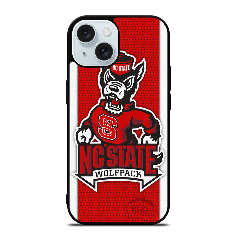 NC STATE WOLFPACK FOOTBALL CARBON LOGO iPhone 15 Case Cover NC STATE WOLFPACK FOOTBALL CARBON LOGO iPhone 15 Case Cover