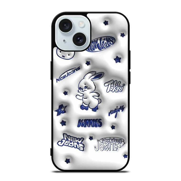 NEW JEANS BUNNIES 3D STYLE iPhone 15 Case Cover