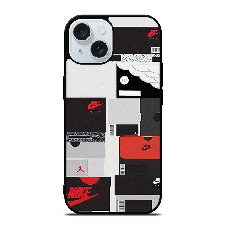 NIKE AIR JORDAN BOXES iPhone 15 Case Cover NIKE AIR JORDAN BOXES iPhone 15 Case Cover