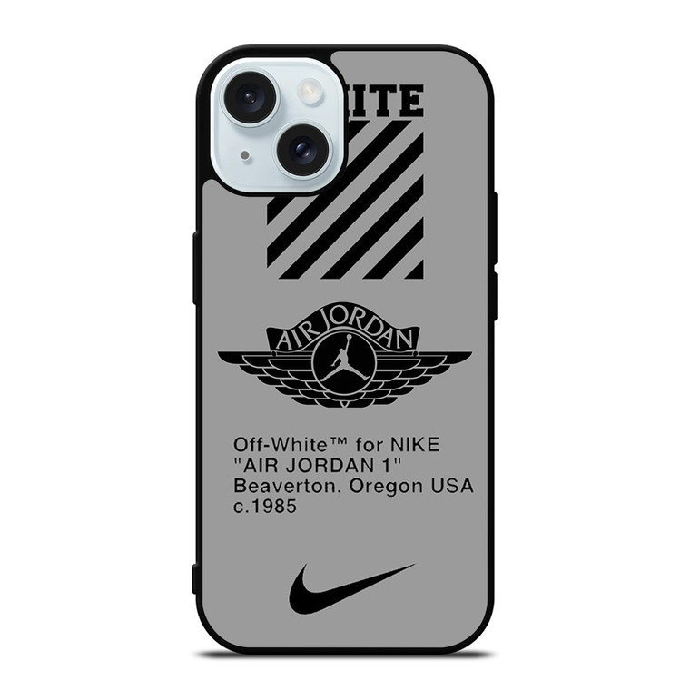 OFF WHITE NIKE AIR JORDAN COLLAGE iPhone 15 Case Cover