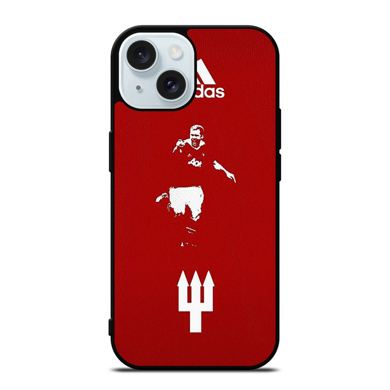 PAUL SCHOLES MANCHESTER UNITED ADIDAS iPhone 15 Case Cover