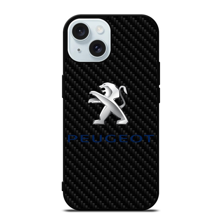 PEUGEOT CARBON EMBLEM iPhone 15 Case Cover