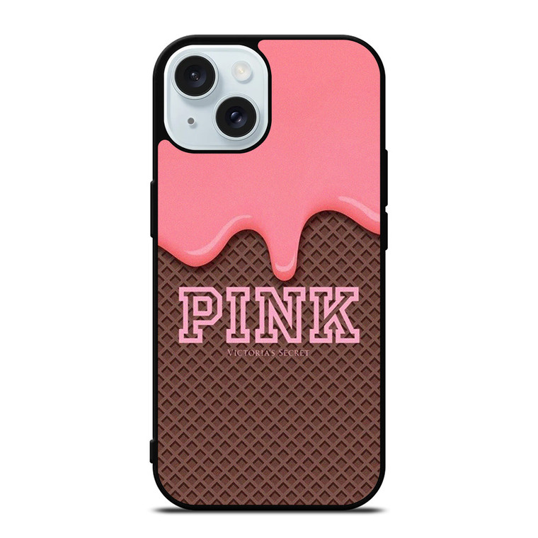 PINK VICTORIA SECRET ICE CREAM iPhone 15 Case Cover