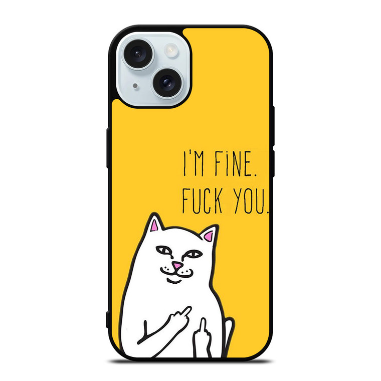 RIPNDIP CAT FUCK YOU iPhone 15 Case Cover