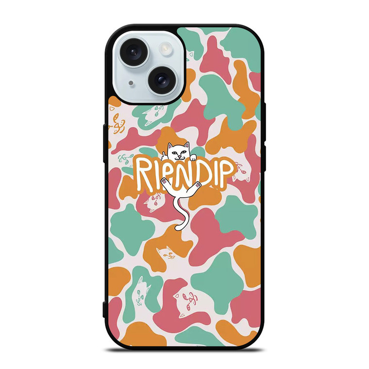 RIPNDIP PINK GREEN CAMO iPhone 15 Case Cover