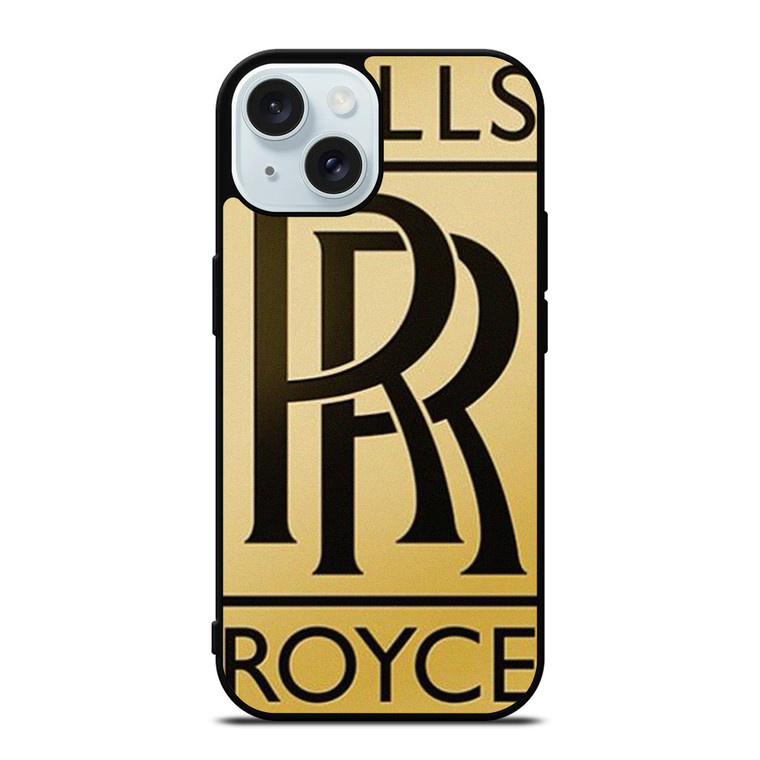 ROLLS ROYCE GOLD LOGO iPhone 15 Case Cover