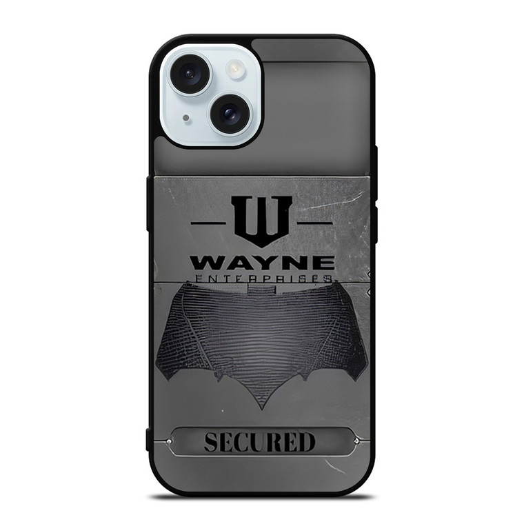 WAYNE ENTERPRISES METAL LOGO iPhone 15 Case Cover WAYNE ENTERPRISES METAL LOGO iPhone 15 Case Cover
