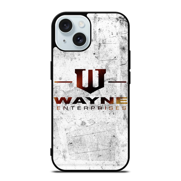 WAYNE ENTERPRISES WHITE LOGO iPhone 15 Case Cover