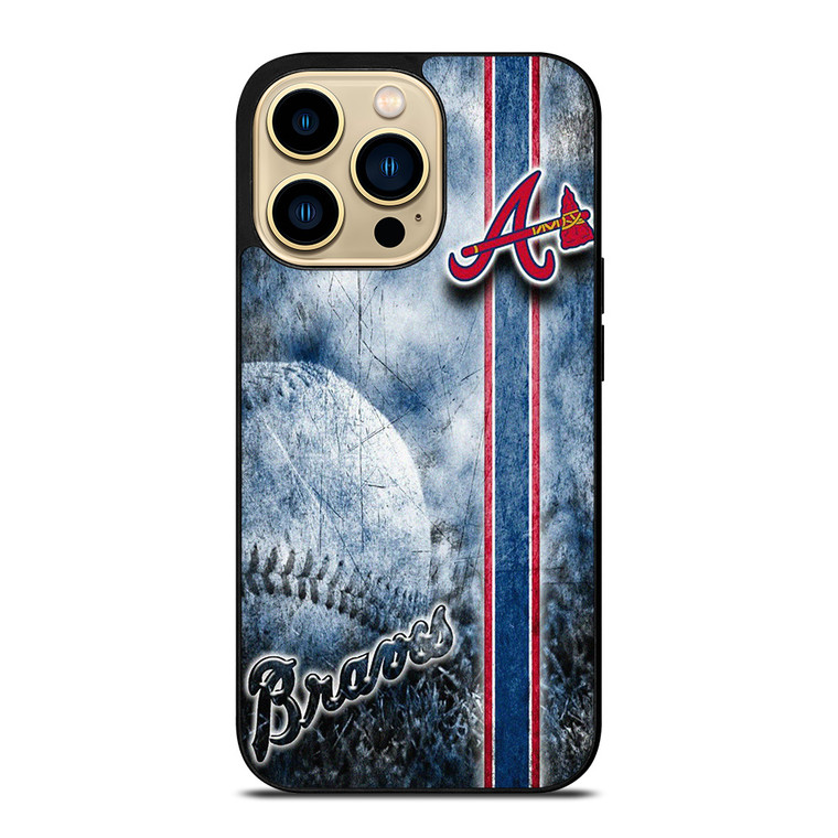 ATLANTA BRAVES BASEBALL RUSTY LOGO iPhone 14 Pro Max Case Cover