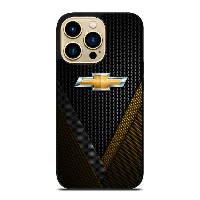 CHEROLET YELLOW CARBON EMBLEM iPhone 14 Pro Max Case Cover