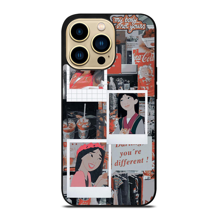 DISNEY PRINCESS MULAN AESTHETIC COLLAGE iPhone 14 Pro Max Case Cover