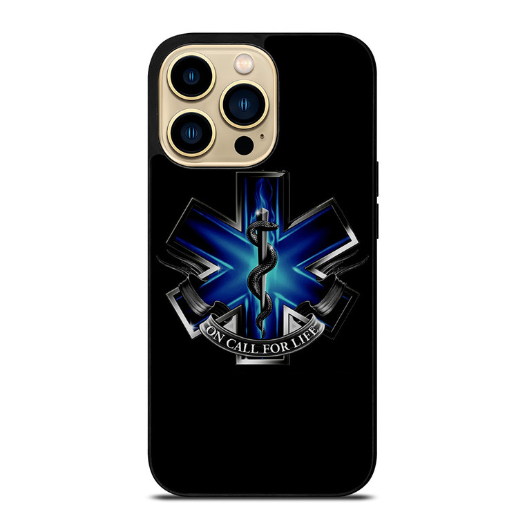 EMT EMS REGISTERED PARAMEDIC METAL SYMBOL iPhone 14 Pro Max Case Cover