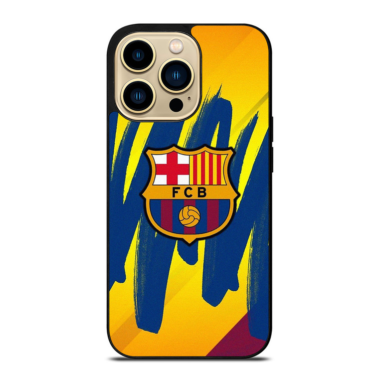 FC BARCELONA BRUSHED LOGO iPhone 14 Pro Max Case Cover