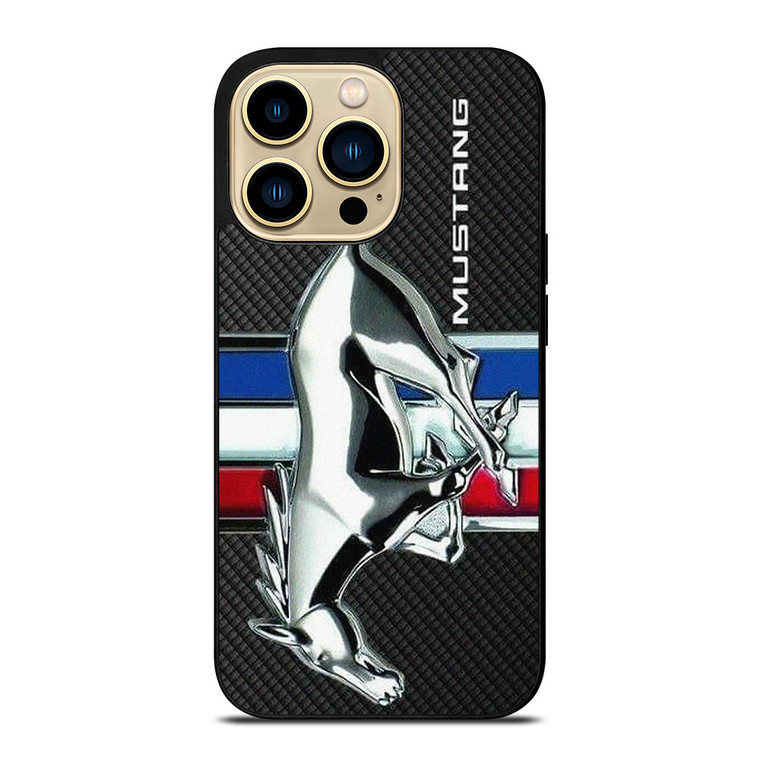 FORD MUSTANG METAL CARBON EMBLEM iPhone 14 Pro Max Case Cover