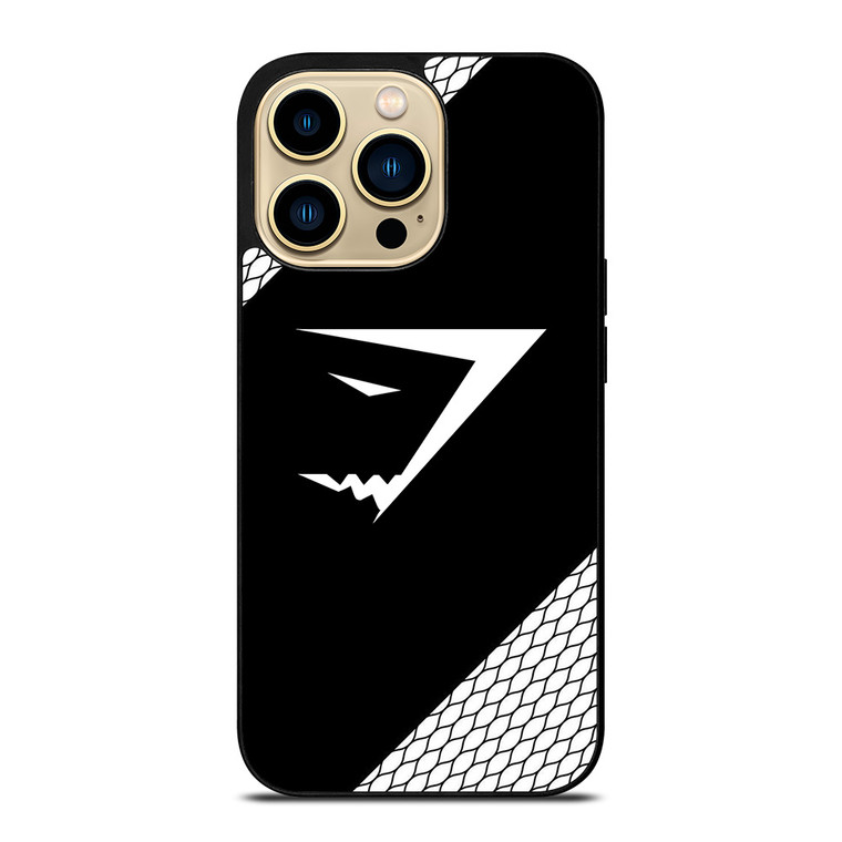 GYMSHARK WHITE CARBON LOGO iPhone 14 Pro Max Case Cover