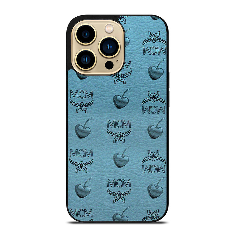 MCM WORLD WIDE APPLE LOVE LEATHER 2 iPhone 14 Pro Max Case Cover