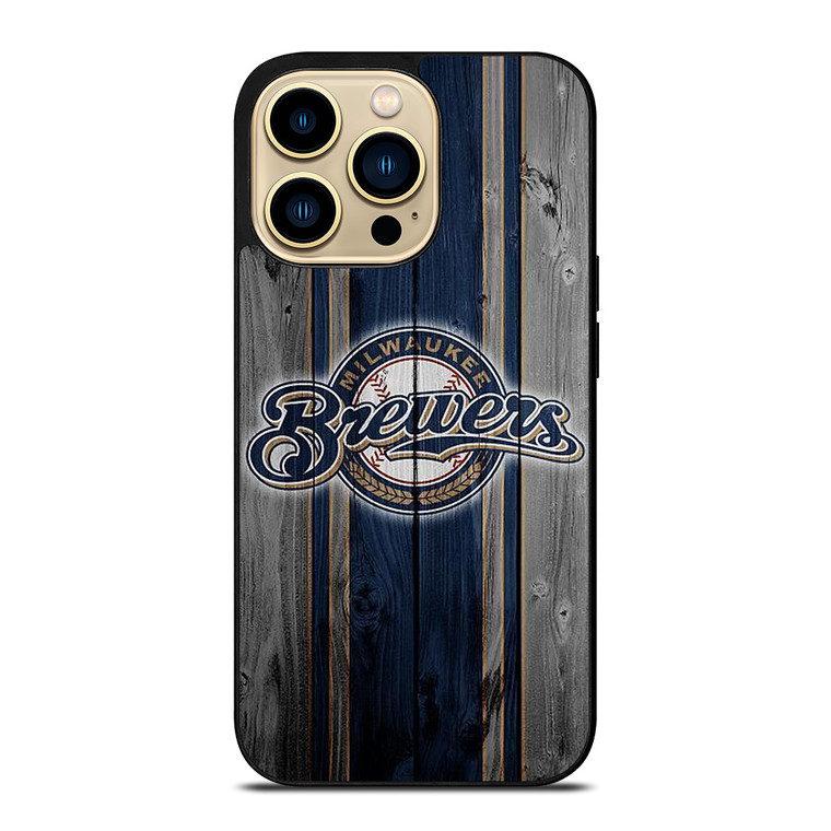 MILWAUKEE BREWERS BASEBALL WOODEN LOGO iPhone 14 Pro Max Case Cover MILWAUKEE BREWERS BASEBALL WOODEN LOGO iPhone 14 Pro Max Case Cover