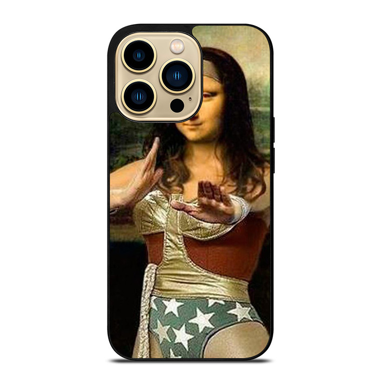 MONA LISA WONDER WOMAN iPhone 14 Pro Max Case Cover MONA LISA WONDER WOMAN iPhone 14 Pro Max Case Cover