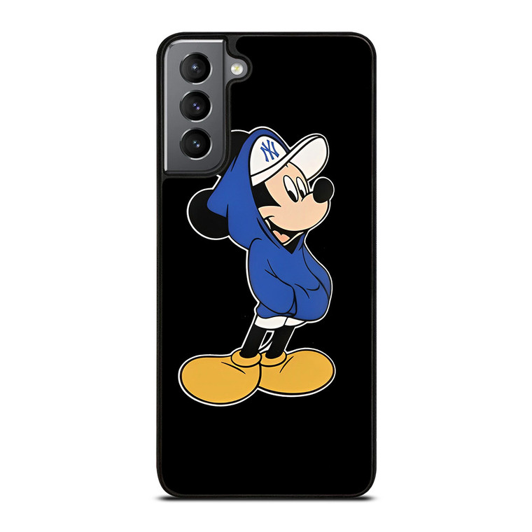 NEW YORK YANKEES MICKEY MOUSE BLACK  Samsung Galaxy S21 Plus Case Cover NEW YORK YANKEES MICKEY MOUSE BLACK  Samsung Galaxy S21 Plus Case Cover
